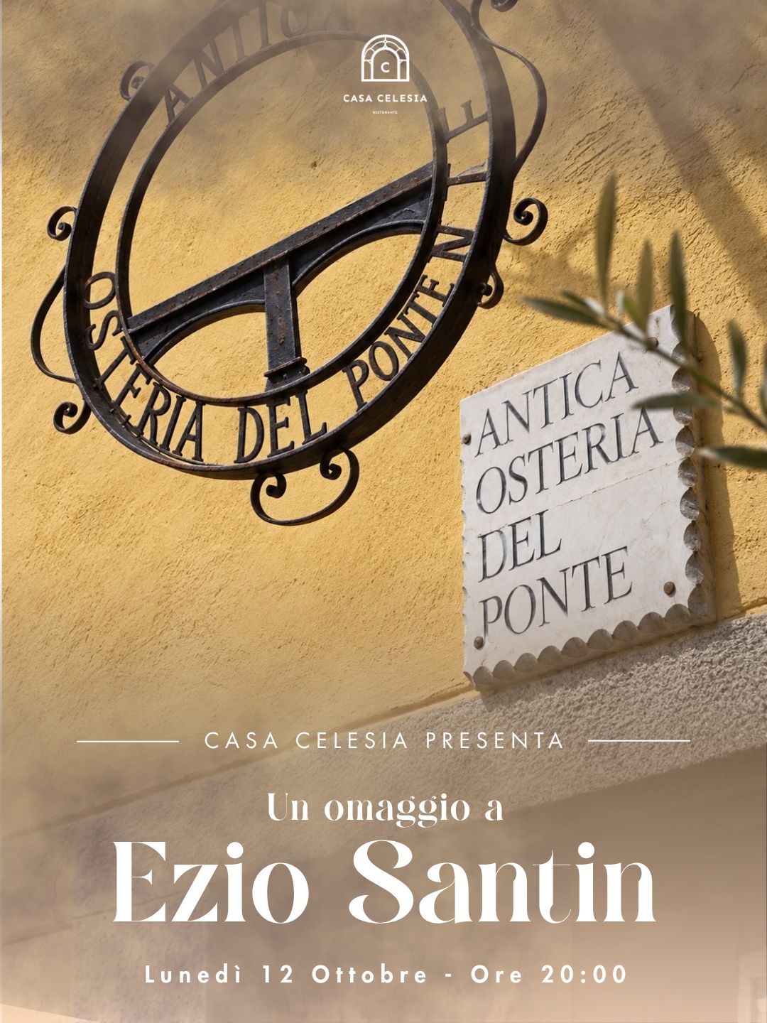 Locandina dell'evento: Un omaggio allo Chef Ezio Santin
