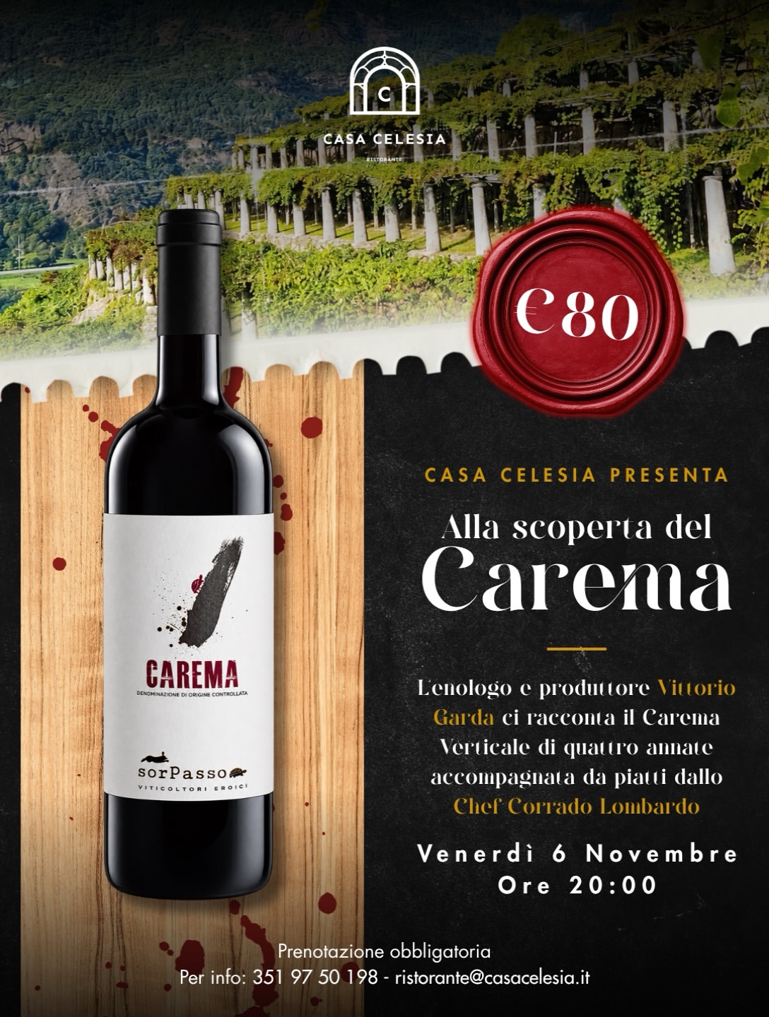 Locandina dell'evento: Alla scoperta della Carema